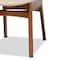 Baxton Studio Katya Mid-Century Modern Sand Fabric and Walnut Brown Finished Wood 5-Piece Dining Set 183-11636-11644-Zoro - alternate 8